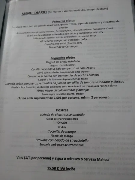 menu 2 of Vadegust