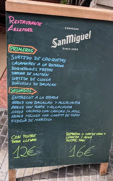 menu 0 of Arlemar Restaurant