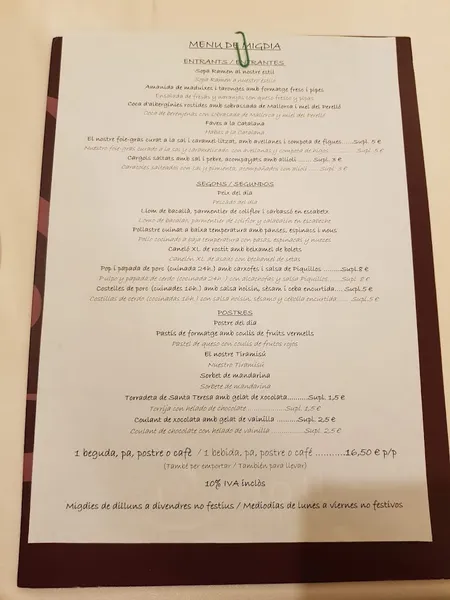 menu 0 of Restaurant Sadoll