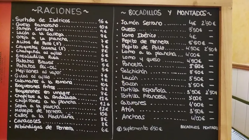 menu 0 of Cervecería Las Huergas