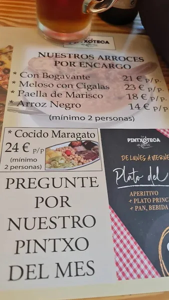 menu 0 of Pintxoteca