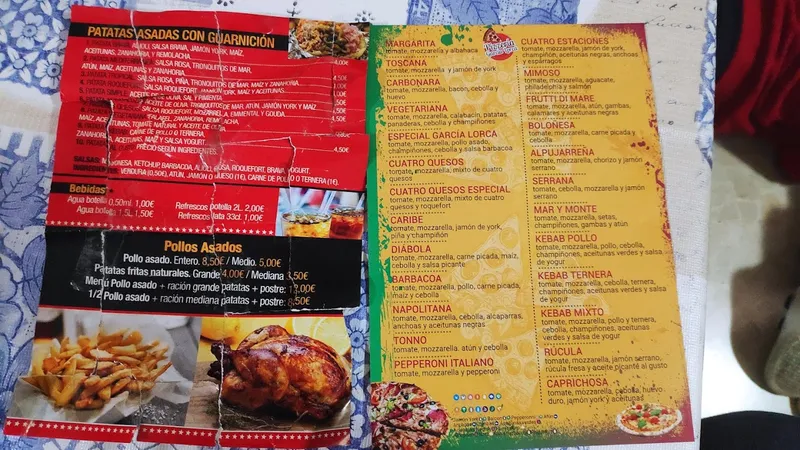 menu 1 of Asadero García Lorca