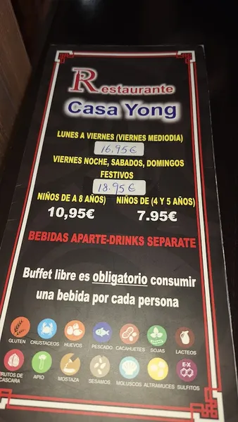 menu 2 of Restaurante Casa Yong - Alicante