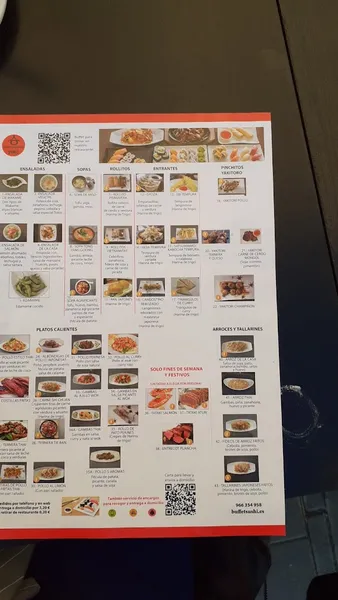 menu 1 of Restaurante Ying | Sushi buffet con carta a domicilio y llevar