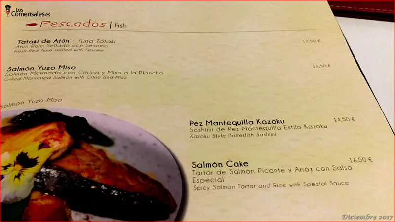 menu 2 of Restaurante Japonés - KAZOKU