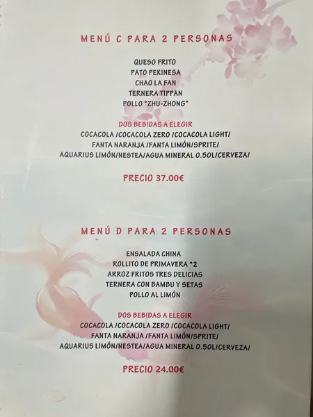 menu 0 of Restaurante DonLay