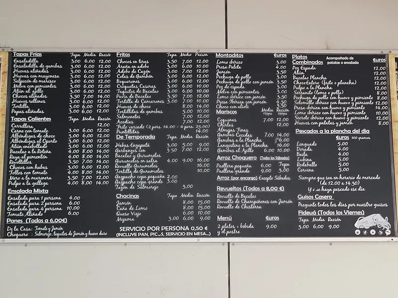 menu 0 of Bar Restaurante Casa Miguel