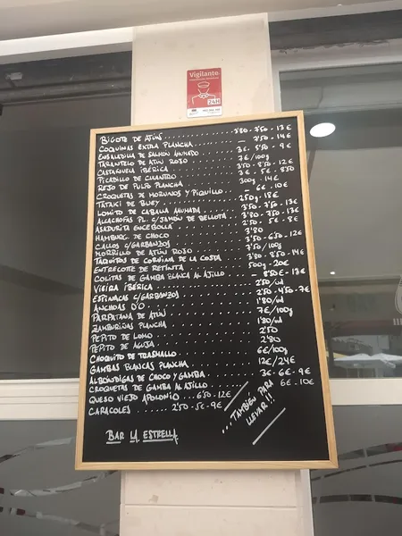 menu 1 of La Estrella