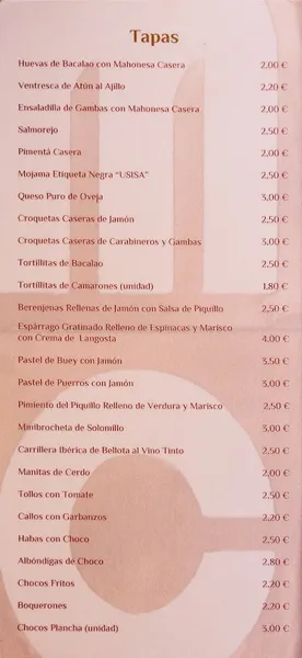 menu 2 of Restaurante Macha