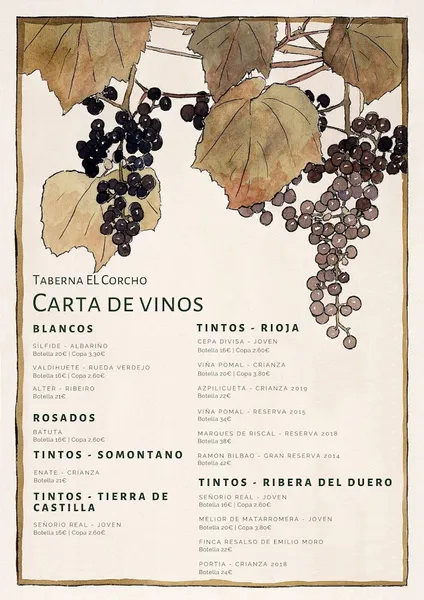 menu 1 of Taberna El Corcho