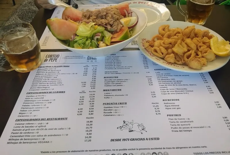 menu 2 of Cortijo de Pepe