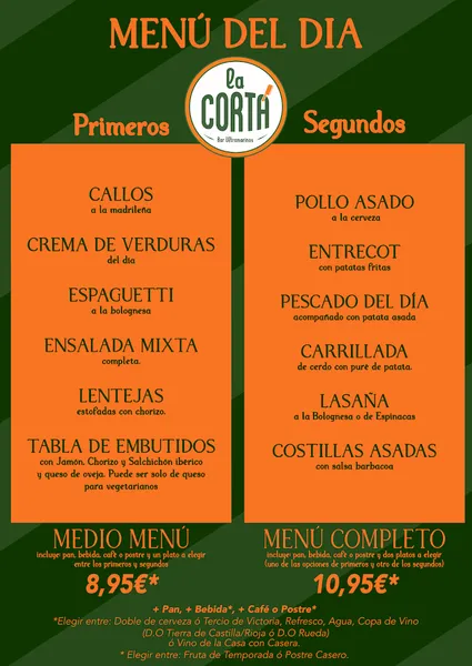menu 0 of La Cortá Ultramarinos - Bar