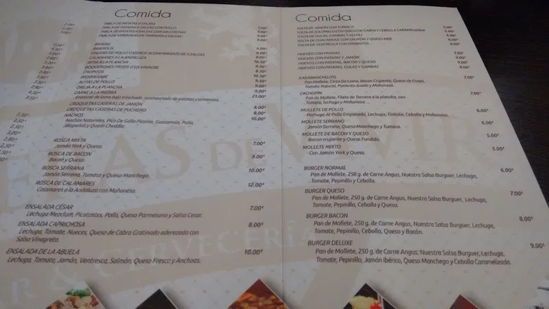 menu 2 of Maneras De Vivir Bar