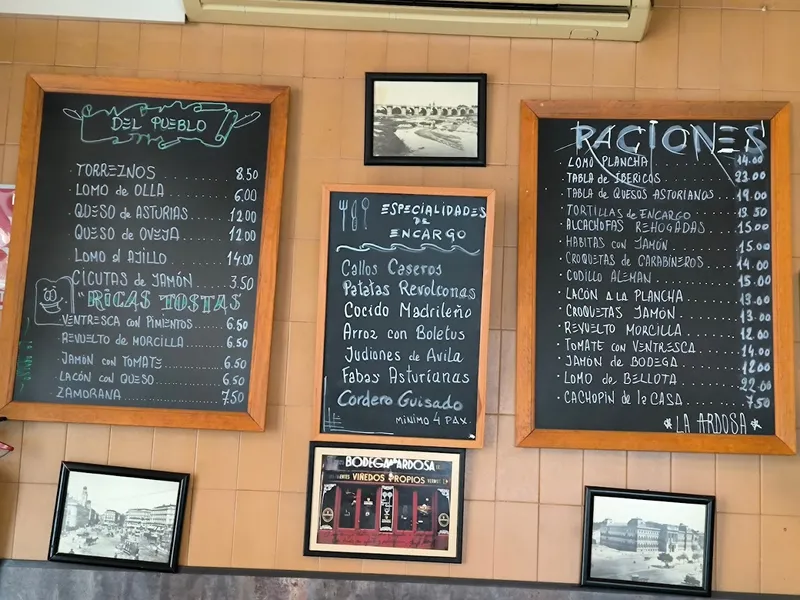 menu 1 of Taberna La Ardosa