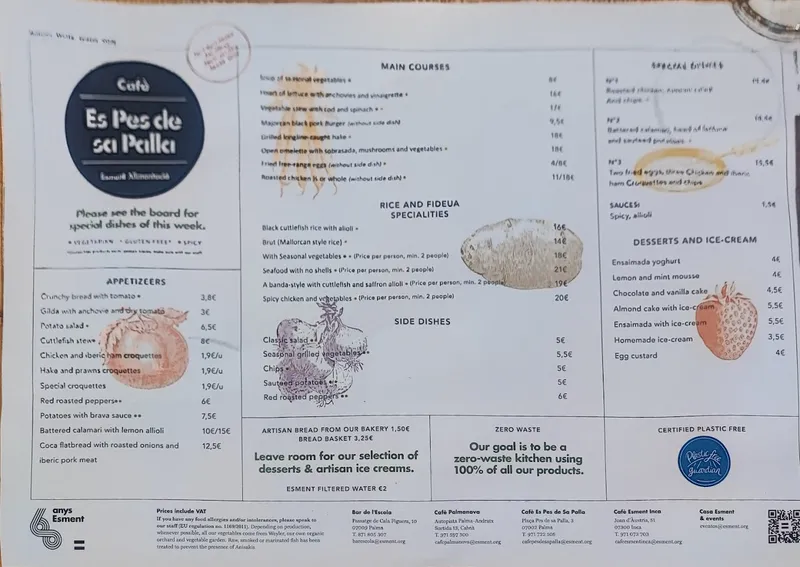 menu 0 of Cafè Es Pes de sa Palla