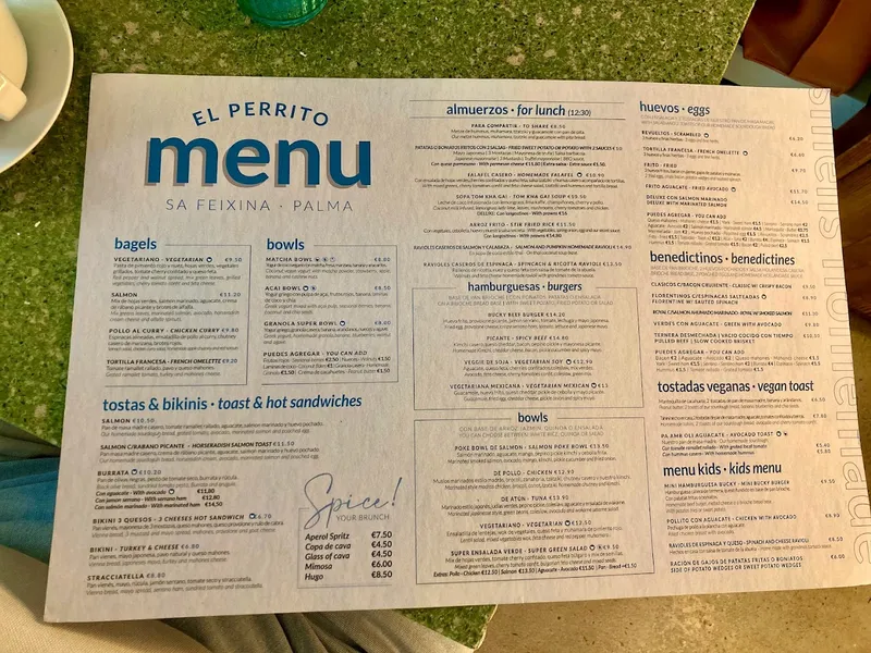 menu 0 of El perrito - Coffe & Brunch | Sa Feixina
