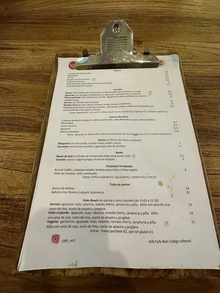 menu 2 of NOTI - COFFEE & KITCHEN (Café Noti)