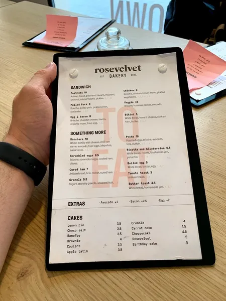 menu 2 of Rosevelvet Eatery