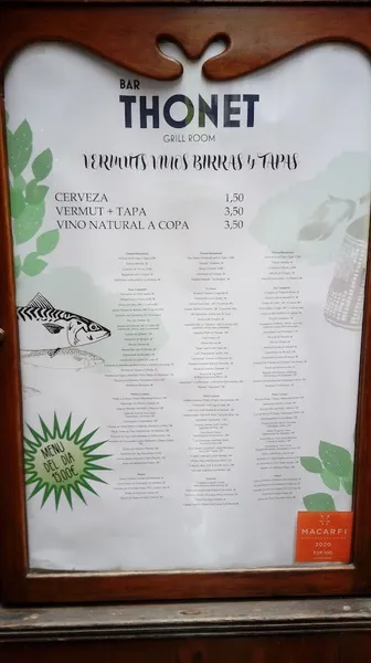 menu 1 of Grill Room Bar Thonet