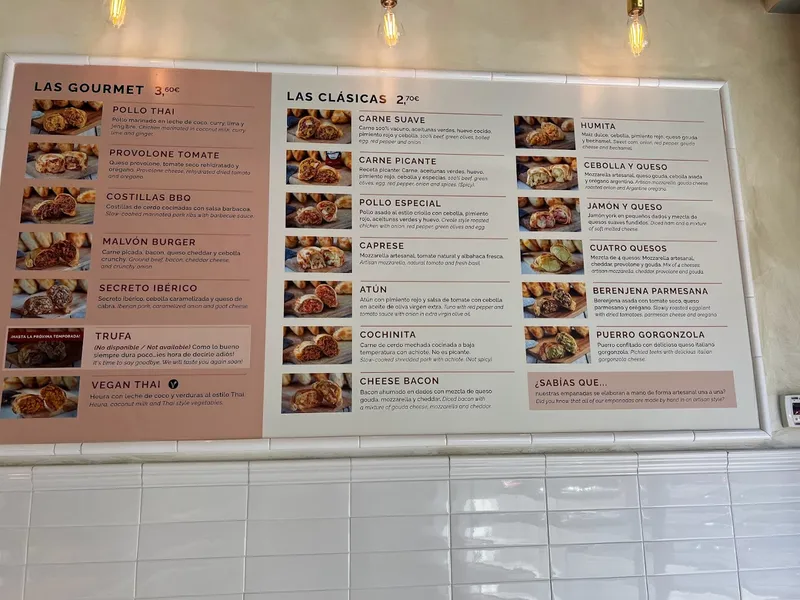 menu 0 of Empanadas Malvón