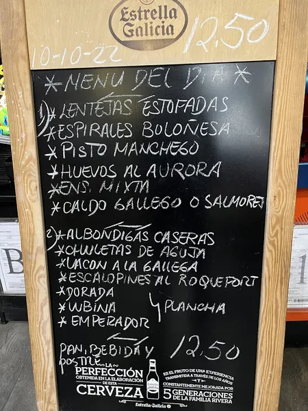 menu 2 of Restaurante Bar Soria