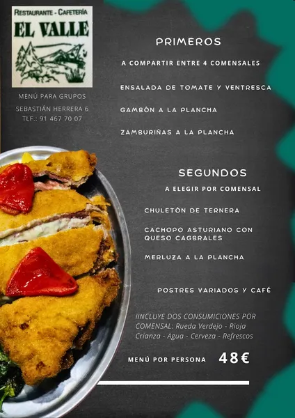 menu 0 of Restaurante El Valle