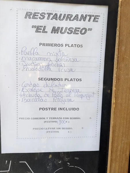 menu 0 of Restaurante El Museo de las Fuentes