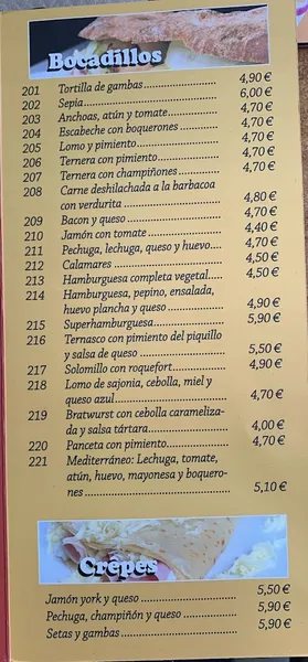 menu 1 of Cafetería Kyos