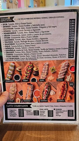 menu 1 of Detroit Murcia Hacienda “Más Que Desayunos”