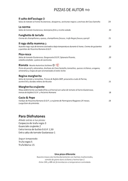 menu 0 of OZIO GASTRONOMICO