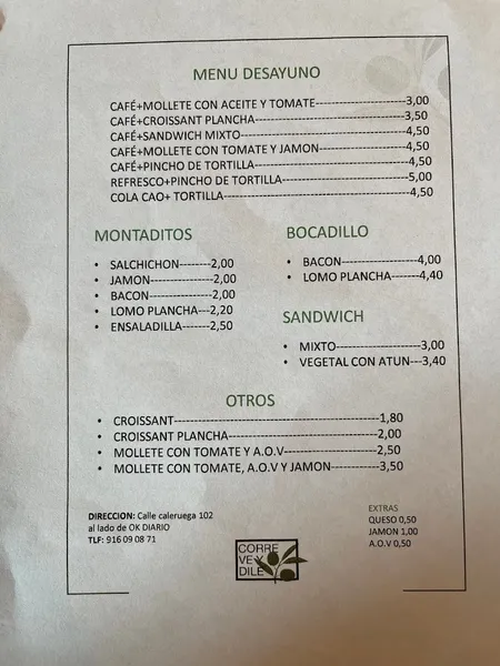 menu 0 of Corre ve y dile