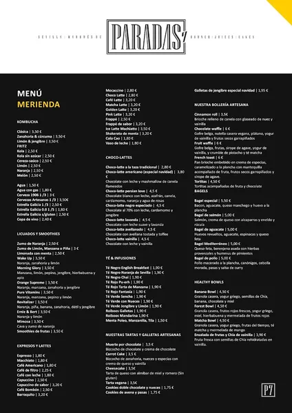 menu 0 of Cafe Paradas7 Brunch