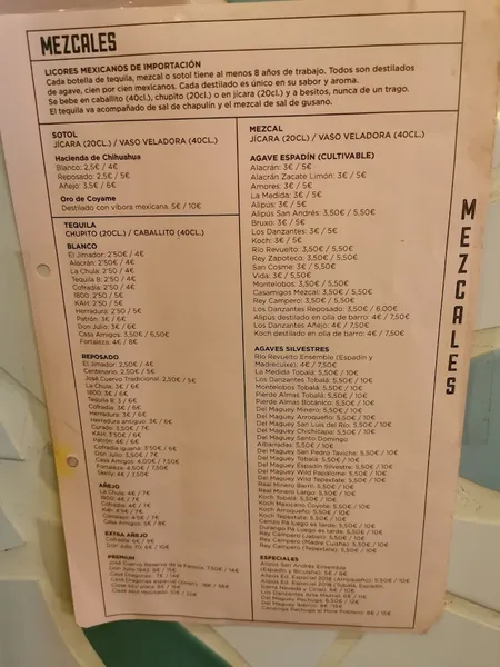 menu 1 of Mano de Santo - Alameda