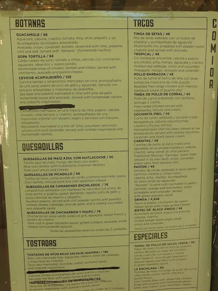 menu 2 of Mano de Santo - Alameda