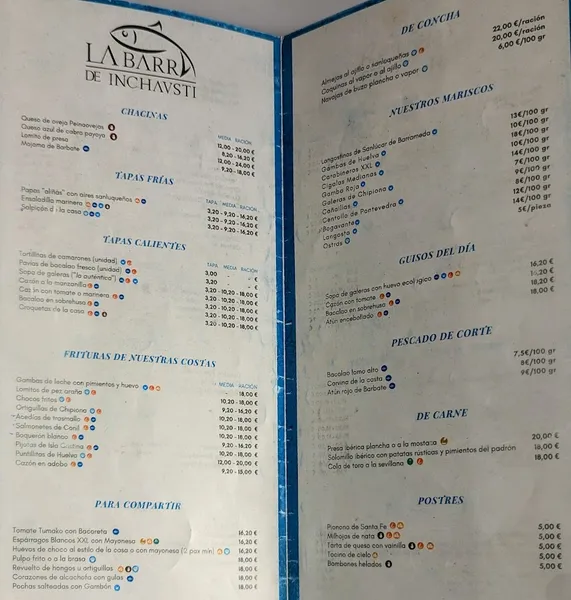 menu 0 of Restaurante La Moneda