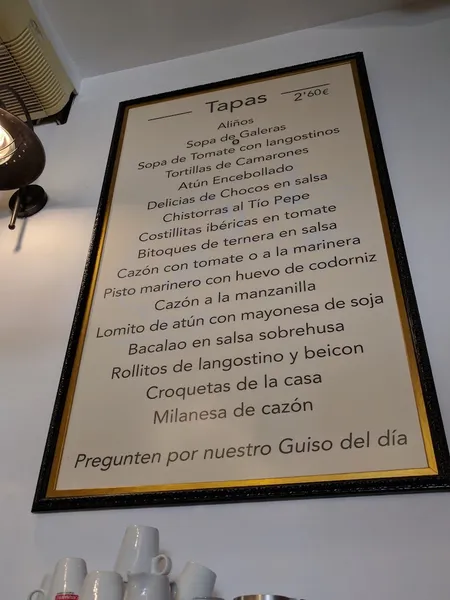 menu 1 of Restaurante La Moneda