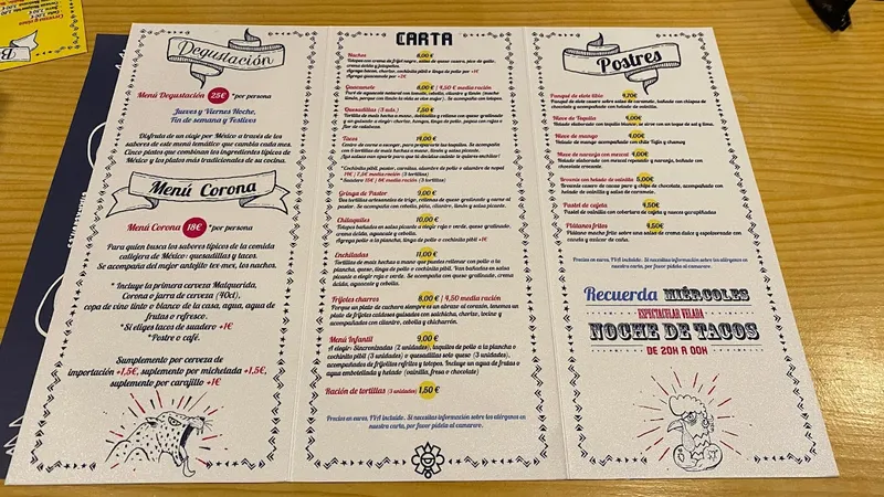 menu 0 of Restaurante Peltre Cuina Mexicana