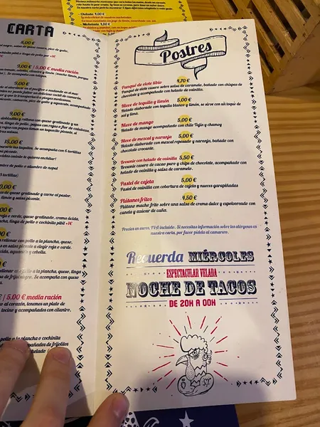 menu 1 of Restaurante Peltre Cuina Mexicana