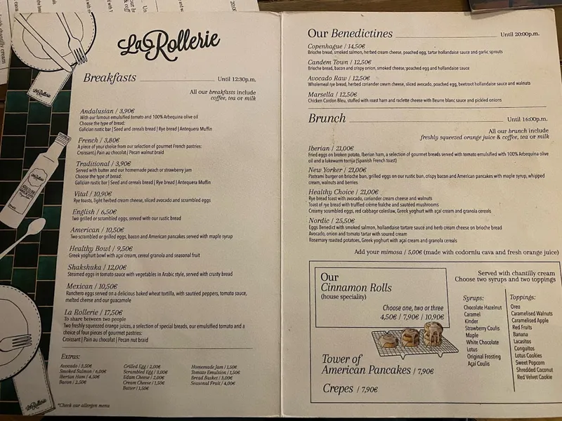 menu 1 of La Rollerie San Jerónimo