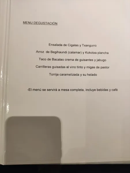 menu 2 of Astelena 1997