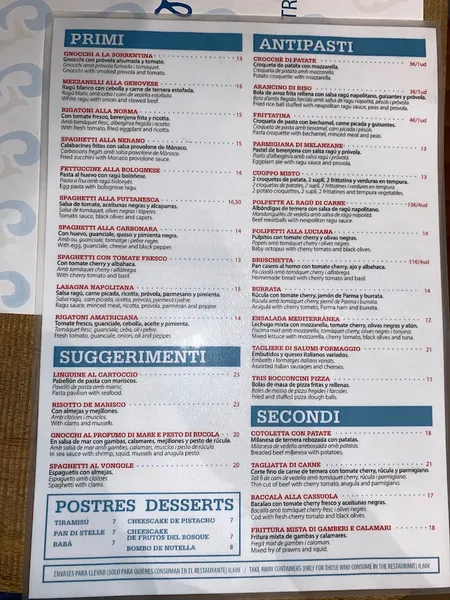 menu 1 of Da Nanni Trattoria & Pizzeria - Tallers69