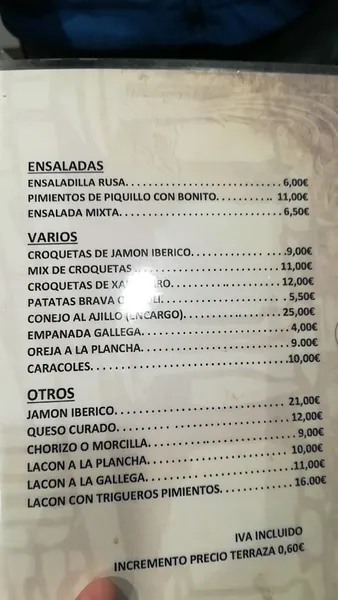 menu 2 of Miño