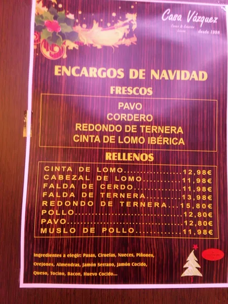menu 2 of Restaurante La Taberna de Curro Castilla