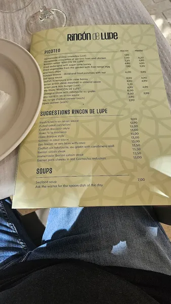 menu 2 of Rincón de Lupe