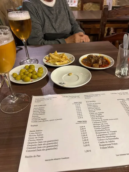 menu 0 of Bar La Corchuela