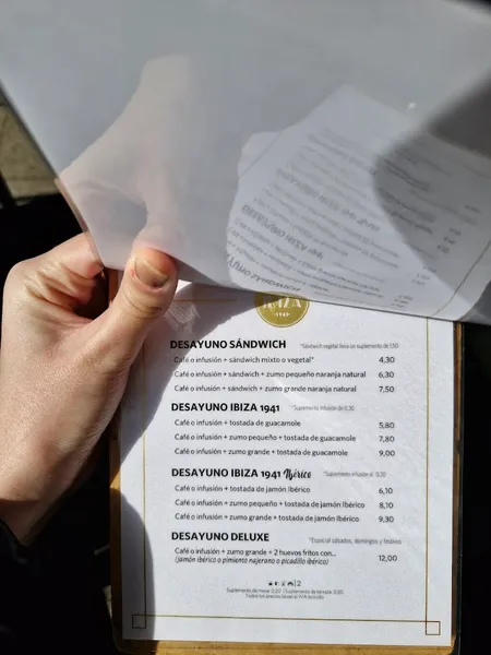 menu 0 of Ibiza 1941