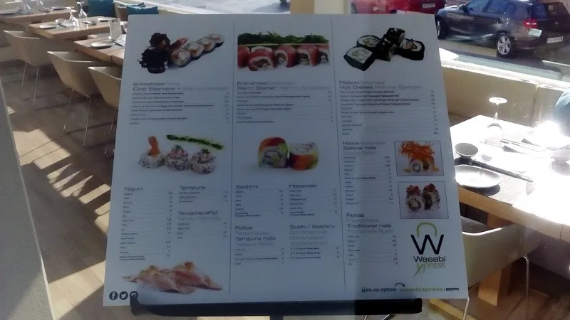 menu 2 of Wasabi Blue