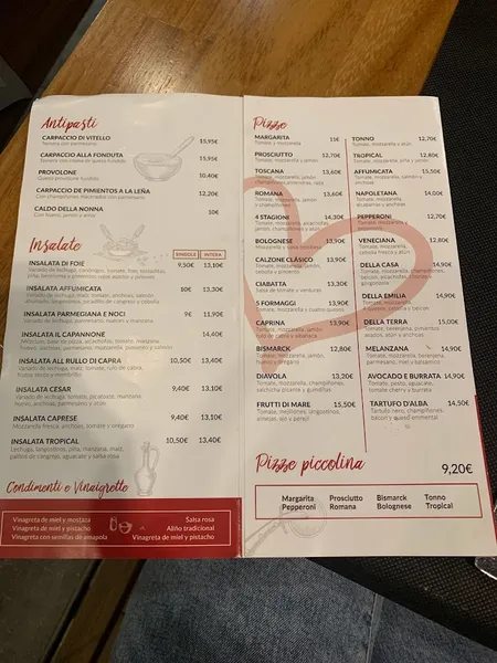 menu 0 of Il Capannone Les Gavarres
