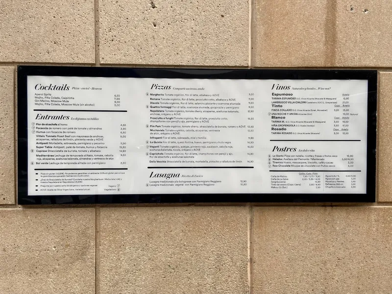 menu 0 of Infraganti Pizza Bar