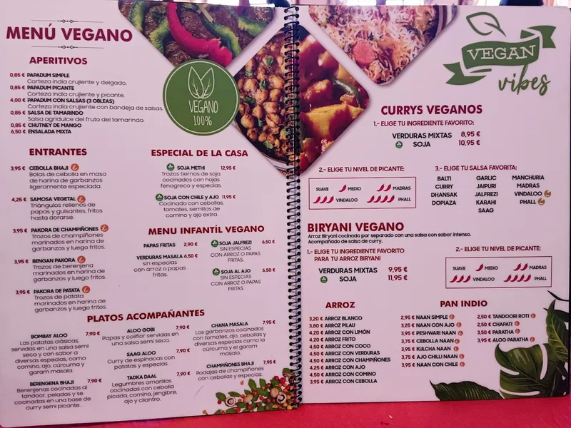 menu 2 of Sabor de la India
